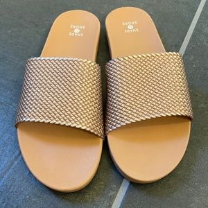 Shade & Shore rose gold sandals
